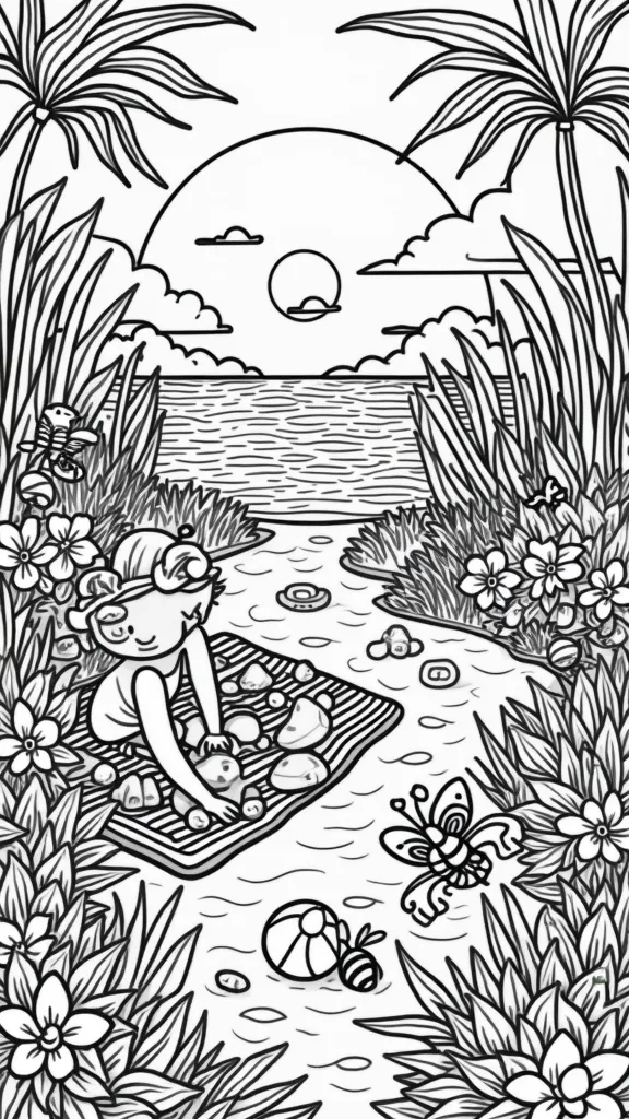 coloriages d’été gratuits pour les enfants